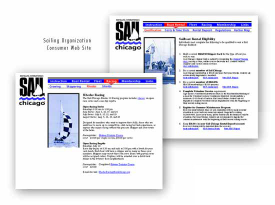 Sailing Organization Web Site Design